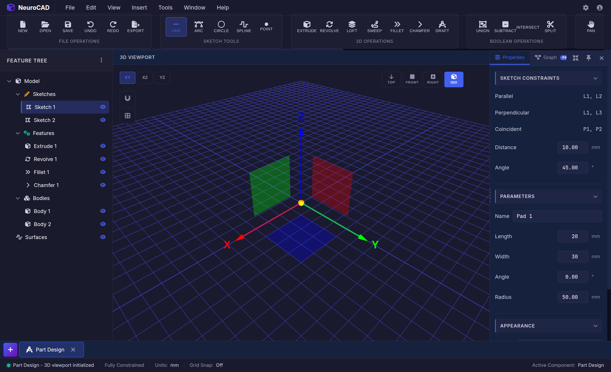 NeuroCAD — CAD platform interface